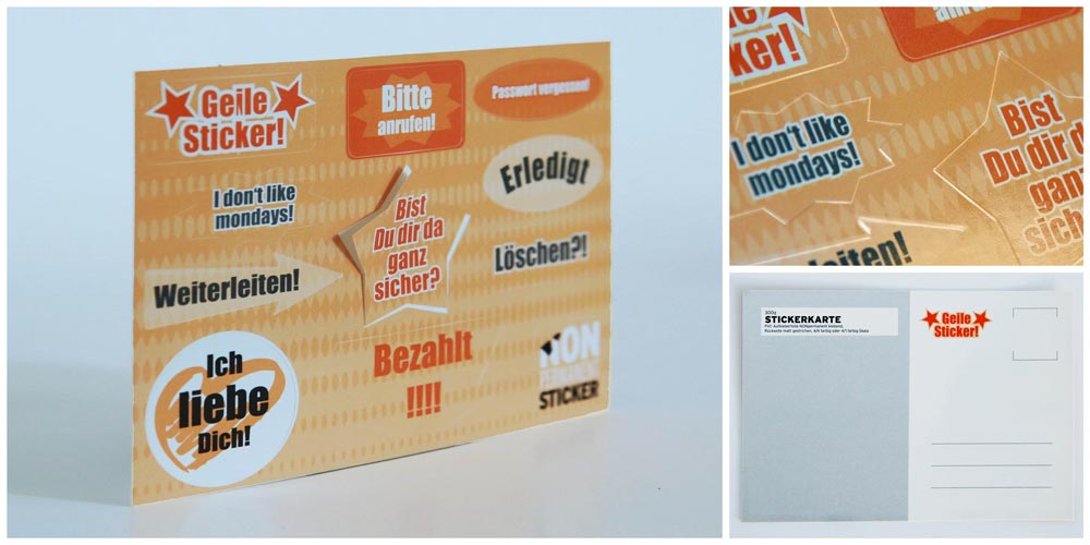 Aufkleber Stickercard