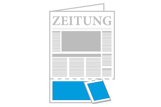 Zeitung mit Querperforation